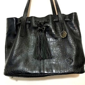 SOLD Patricia Nash Black Leather Witney Tote Handbag Purse LIKE NEW Condition